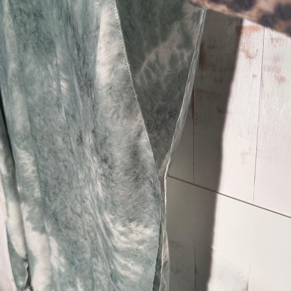 Green Tie Dye Lightweight Kimono/Wrap - Picture 7 of 8